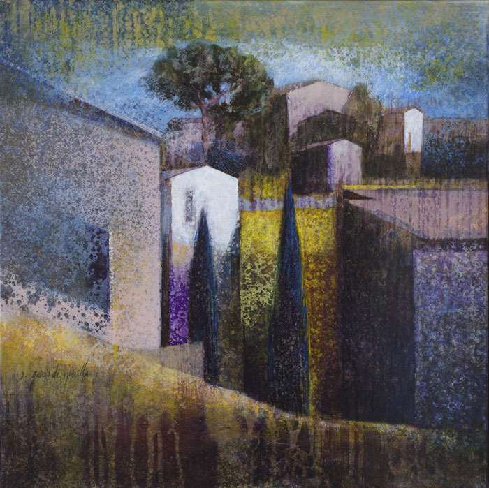 Nocturne Italien, acrylic on canvas, 40×40 cm