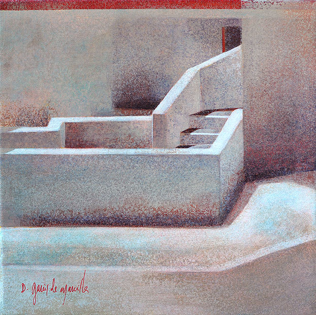Passage de clarté, acrylic on canvas, 30×30 cm