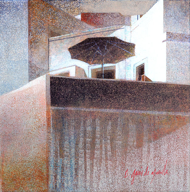 Abri de lumière, acrylic on canvas, 30×30 cm