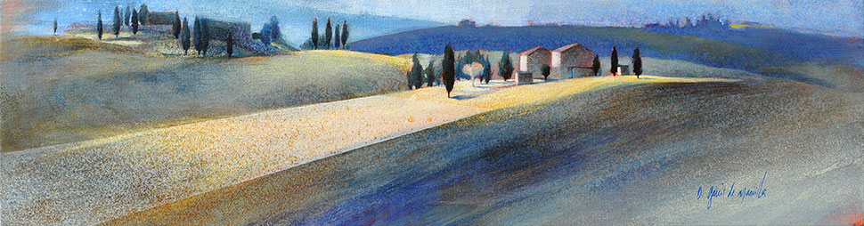 Collines, acrylic on canvas, 20×80 cm