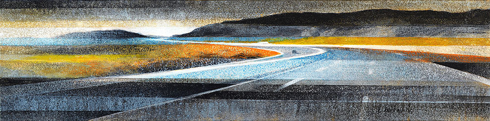 Partir 1, acrylic on canvas, 20×80 cm