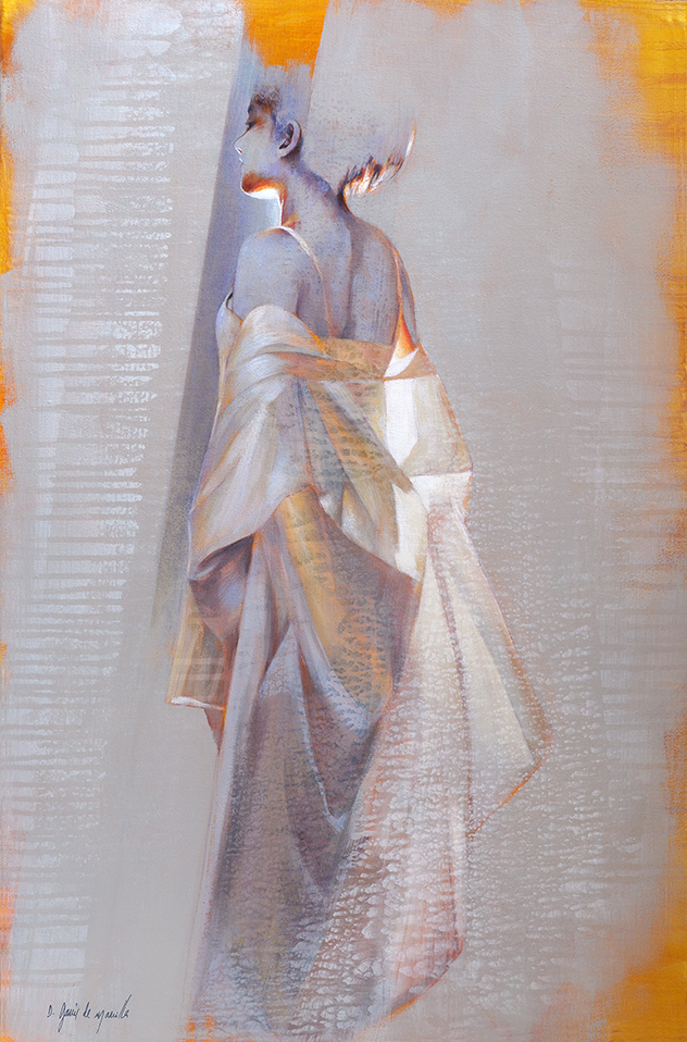 Nymphe, acrylic on canvas, 92×60 cm