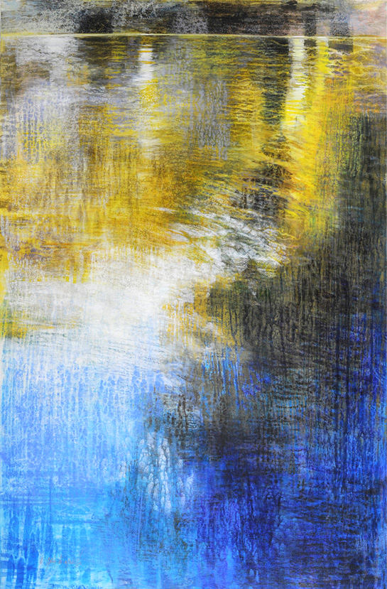 Reflet d'eau 1, acrylic on canvas, 92×60 cm