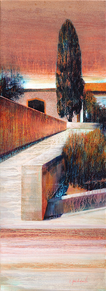 Parc, acrylic on canvas, 100×37 cm